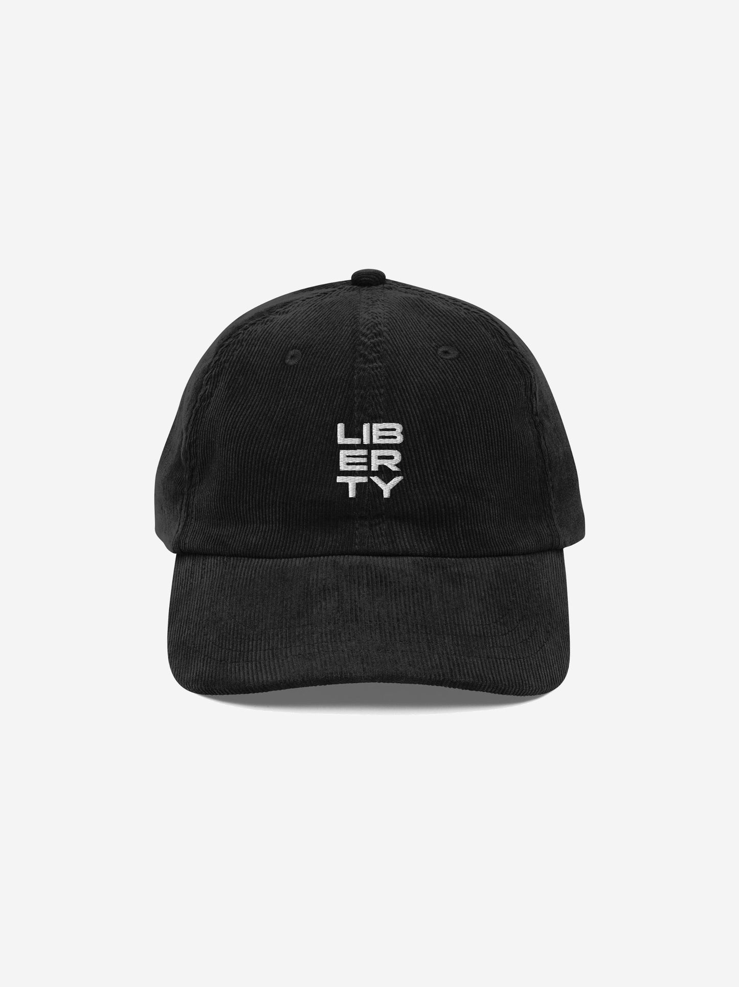 Liberty Skis Gear Black Stacked Logo Corduroy Cap