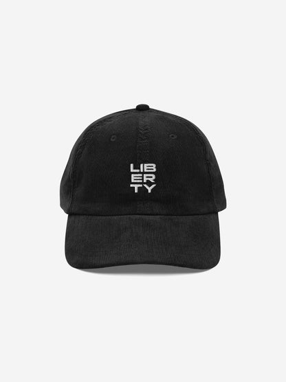 Liberty Skis Gear Black Stacked Logo Corduroy Cap