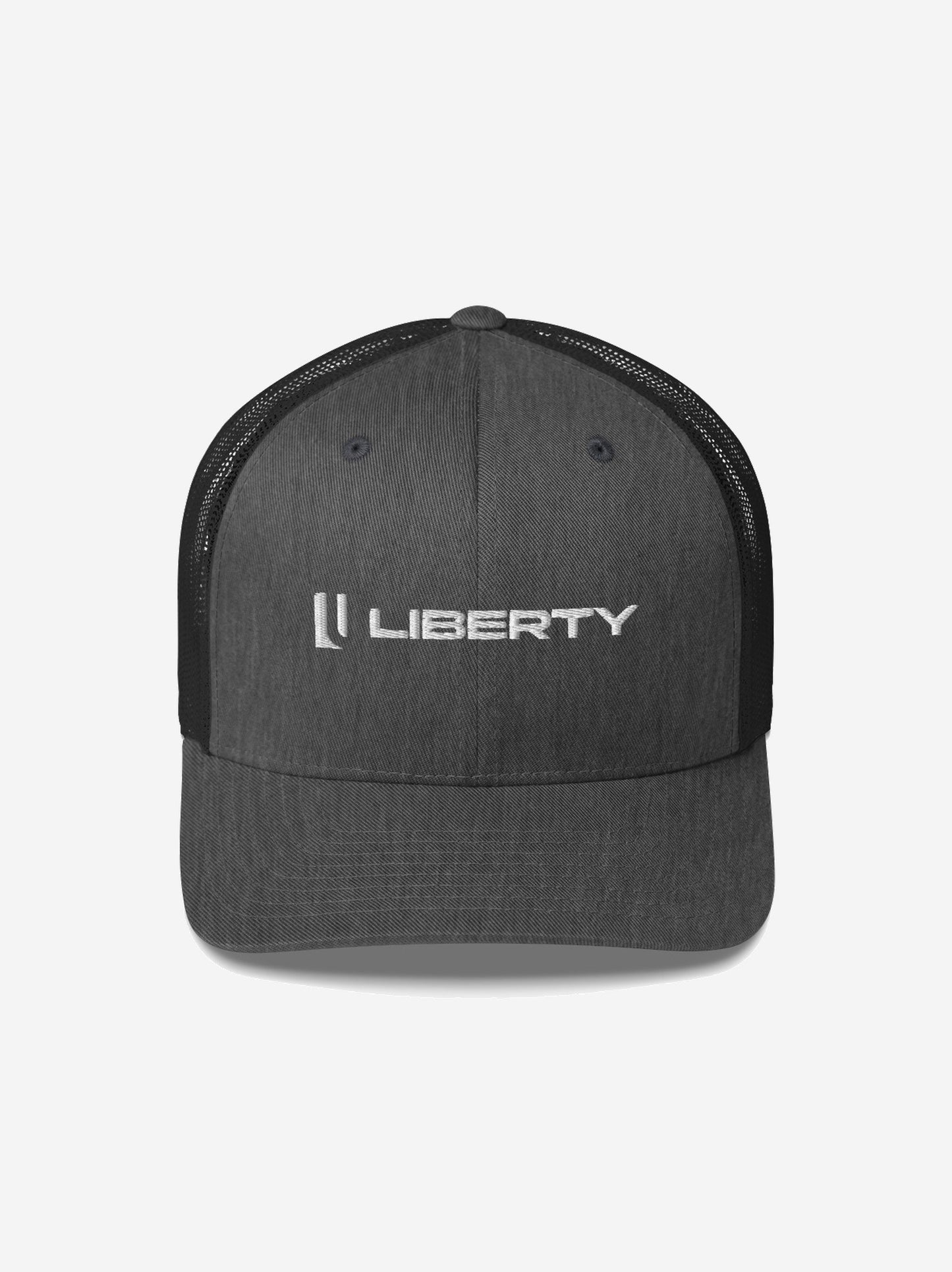Liberty Skis Gear Dark Heather Gray Logo Trucker Cap