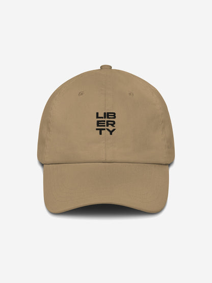 Liberty Skis Gear Khaki Stacked Logo Dad Hat