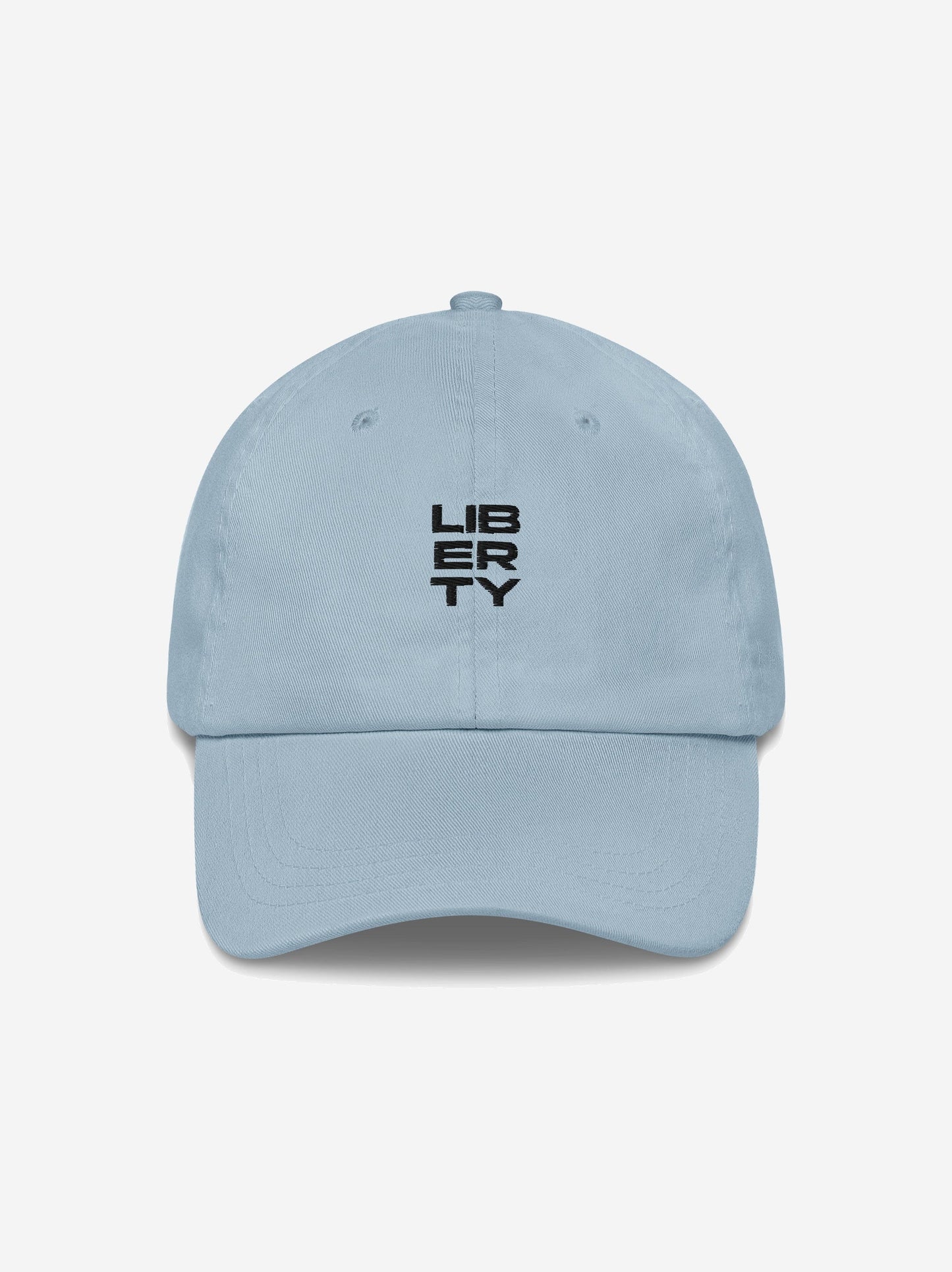 Liberty Skis Gear Light Blue Stacked Logo Dad Hat