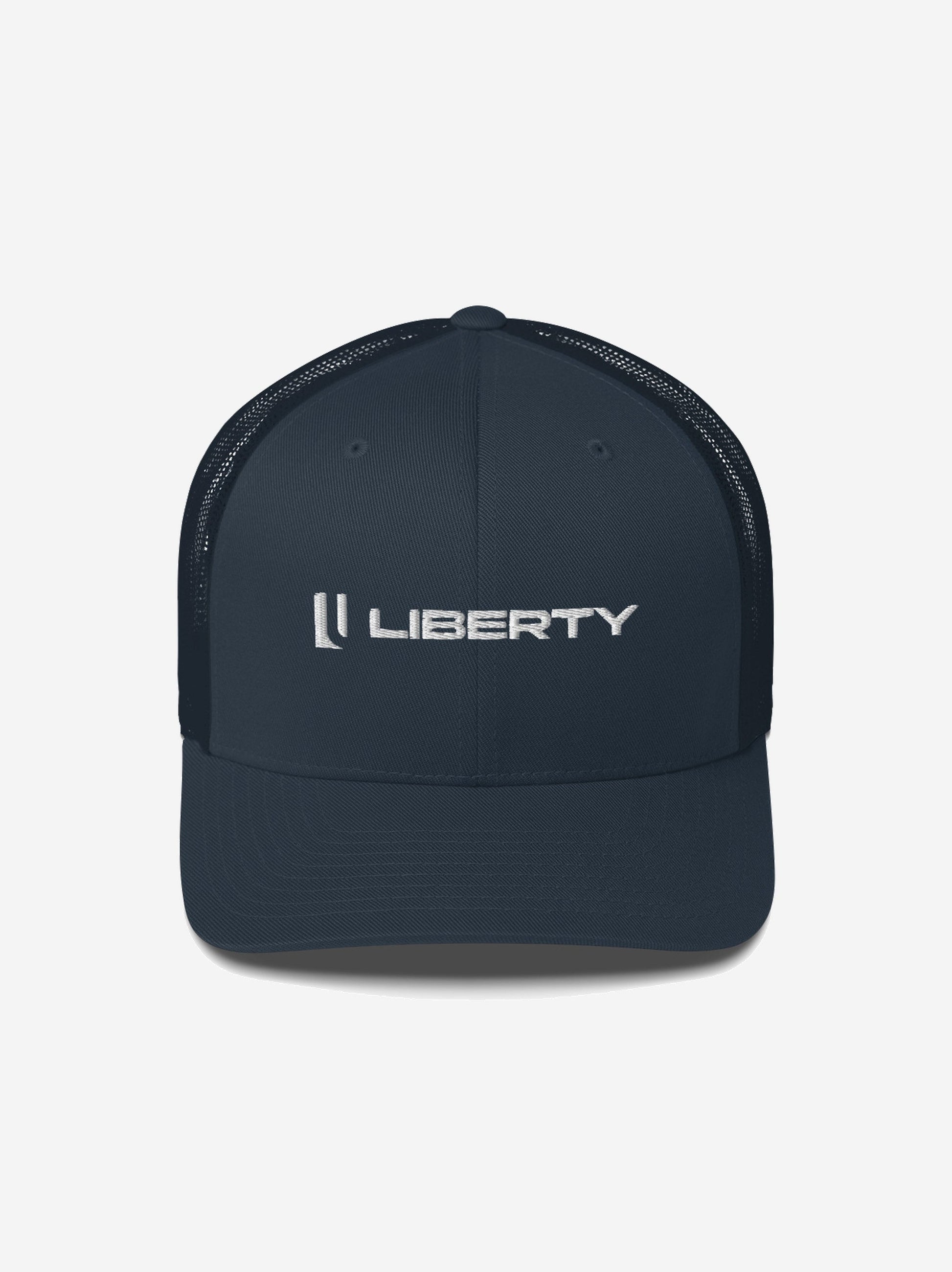 Liberty Skis Gear Navy Logo Trucker Cap