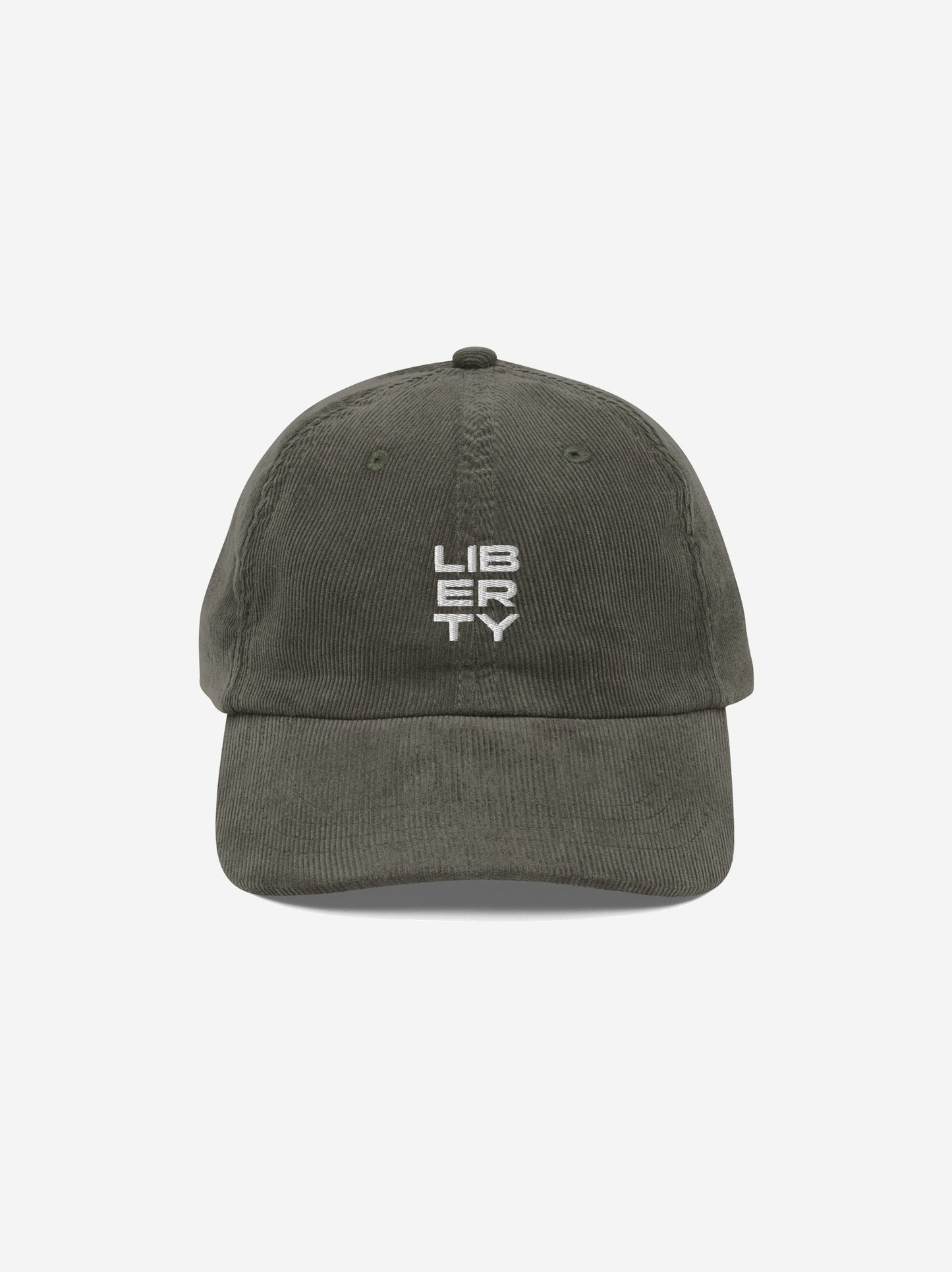 Liberty Skis Gear Olive Stacked Logo Corduroy Cap
