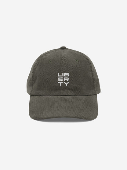 Liberty Skis Gear Olive Stacked Logo Corduroy Cap