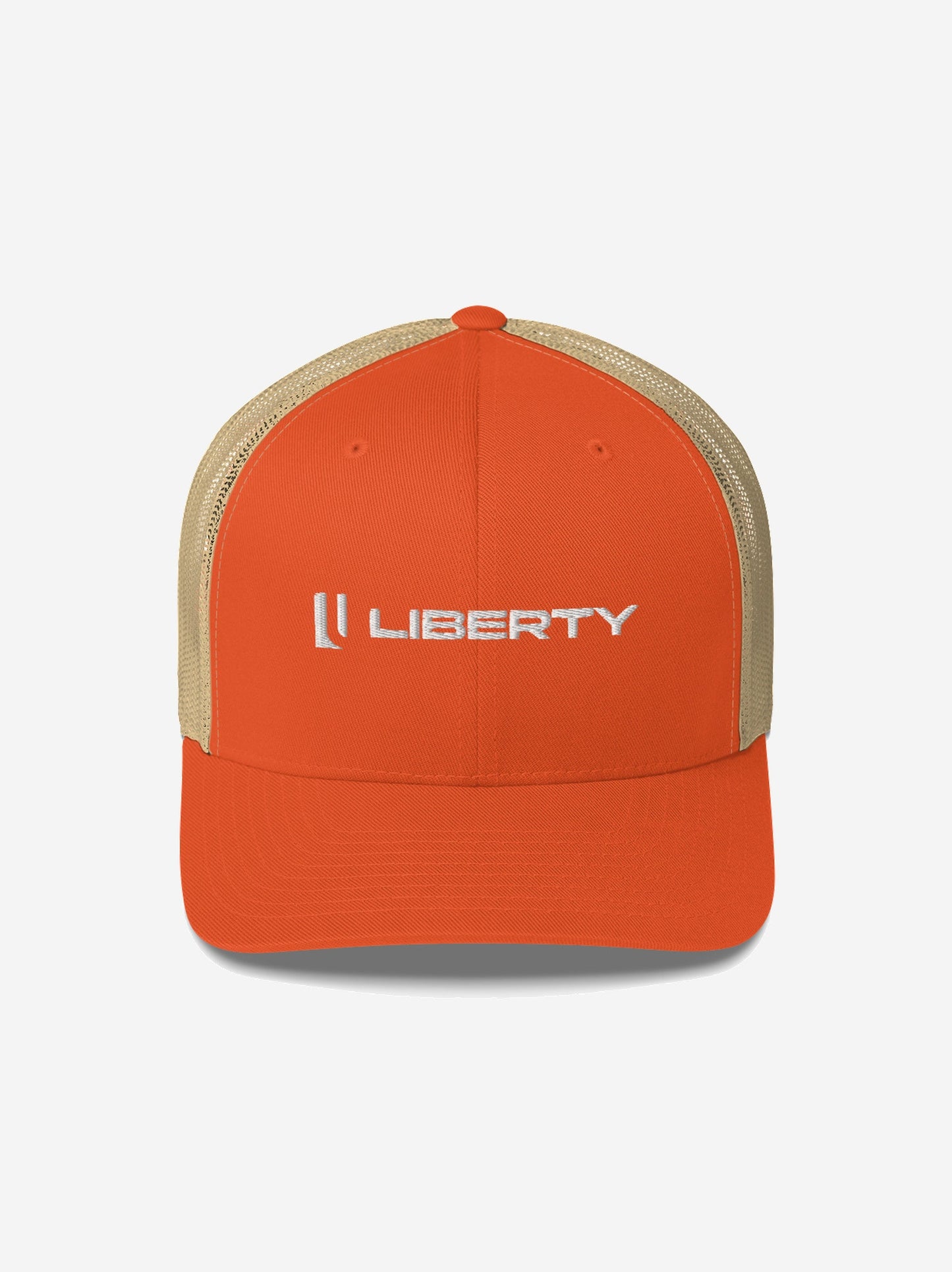 Liberty Skis Gear Rustic Orange/ Khaki Logo Trucker Cap