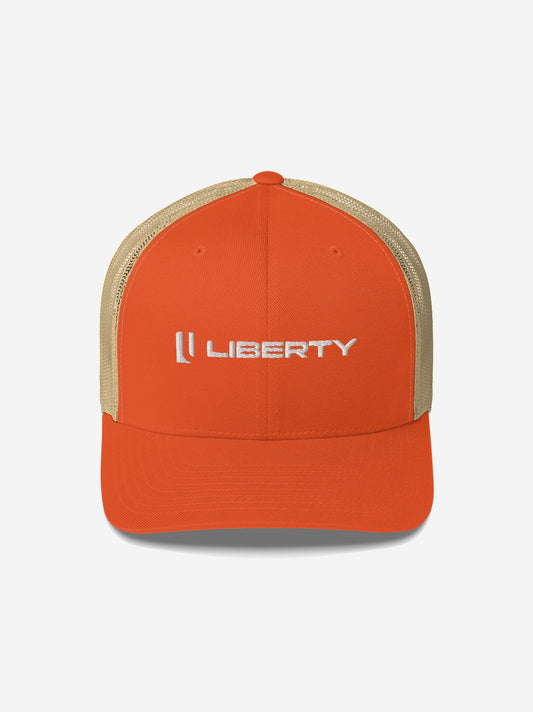 Liberty Skis Gear Rustic Orange/ Khaki Logo Trucker Cap