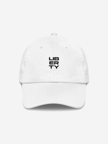 Liberty Skis Gear White Stacked Logo Dad Hat
